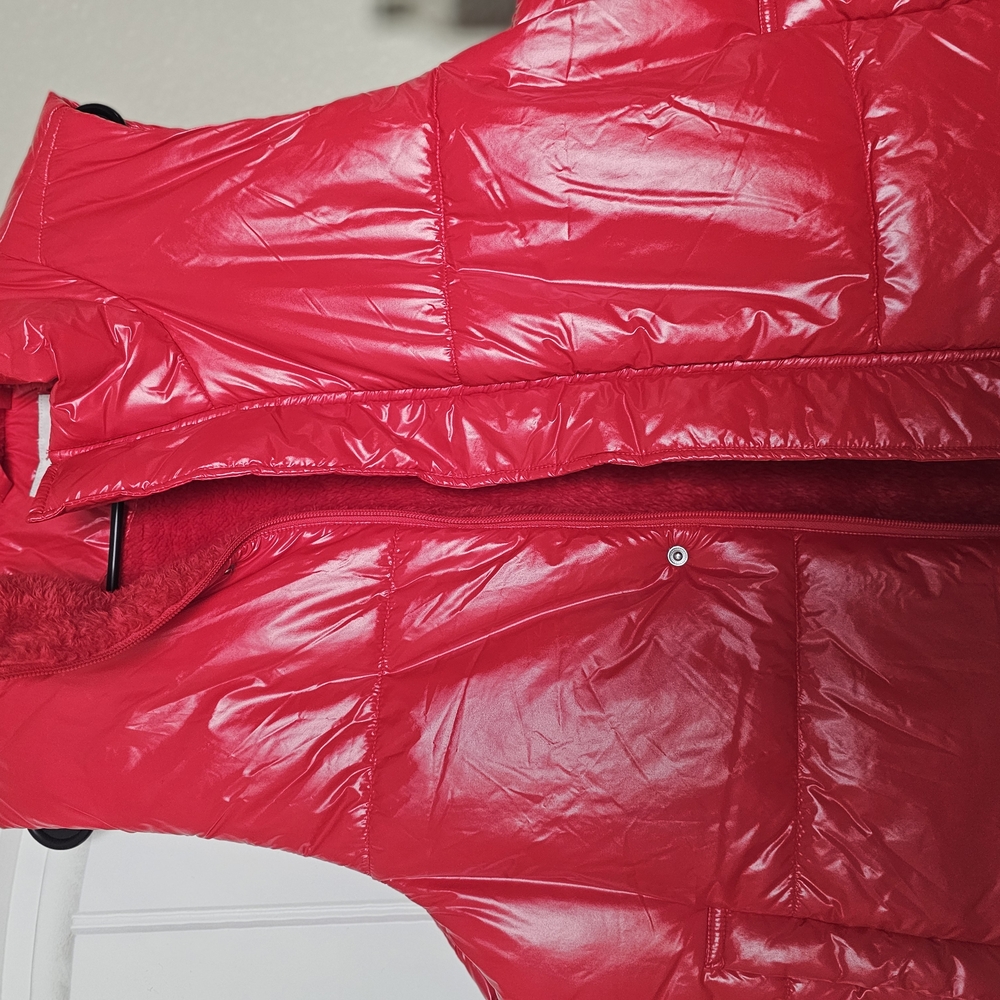Women's Red Puffer Vest